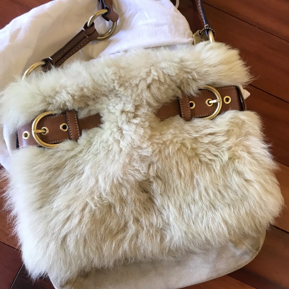 Coach shearling bag